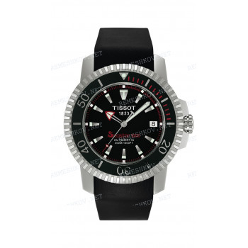 Ремешок для часов Tissot T191.593, 22/20 мм, чёрный, полиуретан, SEASTAR 660 (A464/564) АНАЛОГ