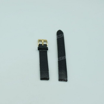 Ремешок для часов Adriatica A3519, 12/12 мм, черный, имитация змеи, под 2 ушка