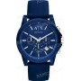 Ремешок для часов Armani Exchange AX1327, 22/20 мм, синий, полиуретан, ЗБ