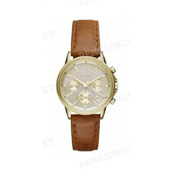 Ремешок для часов Armani Exchange AX4334, 18/16 мм, коричневый, кожа