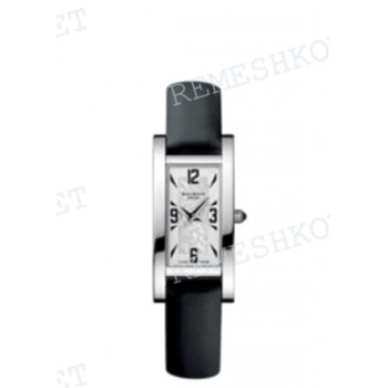 Ремешок для часов Balmain 12/12 мм, черный прорезиненый, XS, стальная клипса (2191/2195/2197)