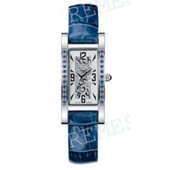 Ремешок для часов Balmain 12/12 мм, синий, имитация крокодила, стальная клипса (2193)