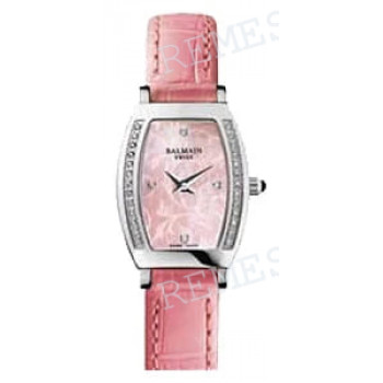 Ремешок для часов Balmain 11/12 мм, розовый, имитация крокодила, без замка (2490/2491/2495)