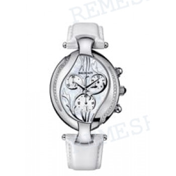 Ремешок для часов Balmain 20/16 мм, белый, теленок, с вырезом, без замка (5651/5655)