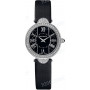 Ремешок для часов Balmain, чёрный, XL, сатин, с вырезом, стальная клипса (8071/8075)
