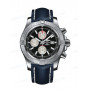 Ремешок для часов Breitling 101X, 24/20 мм, синий, кожа, белая прострочка, без замка