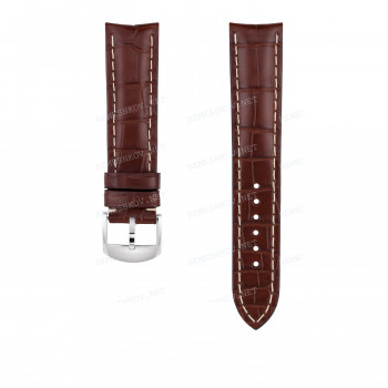 Ремешок для часов Breitling 20/18 мм, коричневый, кожа, XL, без замка