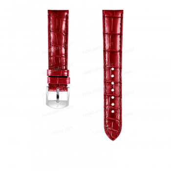 Ремешок для часов Breitling 18/16 мм, красный, кожа, L, без замка
