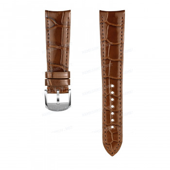 Ремешок для часов Breitling 22/18 мм, коричневый, кожа, XL, без замка