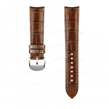 Ремешок для часов Breitling 20/18 мм, коричневый, кожа, XL, без замка