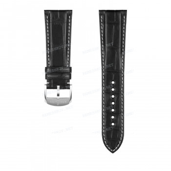 Ремешок для часов Breitling 24/20 мм, черный, кожа, M, без замка