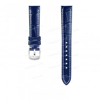 Ремешок для часов Breitling 16/14 мм, синий, кожа, XL, без замка