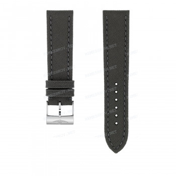 Ремешок для часов Breitling 22/20 мм, серый, текстиль, L, без замка