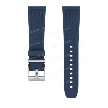 Ремешок для часов Breitling 24/20 мм, синий, каучук, M, без замка