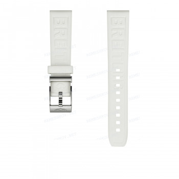 Ремешок для часов Breitling 18/16 мм, белый, каучук, без замка