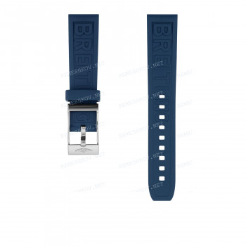 Ремешок для часов Breitling 20/18 мм, синий, каучук, M, без замка