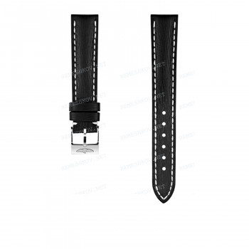 Ремешок для часов Breitling 16/14 мм, черный, кожа, XL, без замка