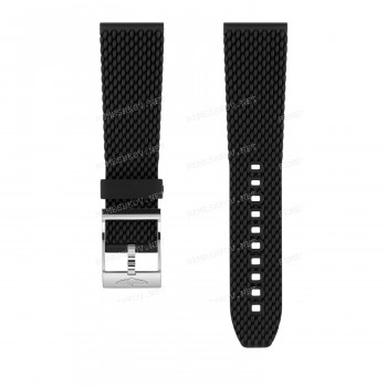 Ремешок для часов Breitling 24/20 мм, черный, каучук, без замка