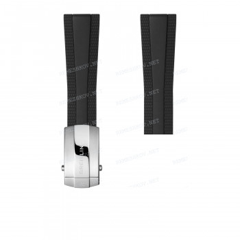 Ремешок для часов Breitling 22/18 мм, черный, каучук, без замка