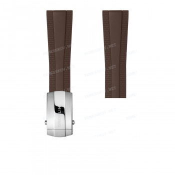 Ремешок для часов Breitling 22/18 мм, коричневый, каучук, без замка