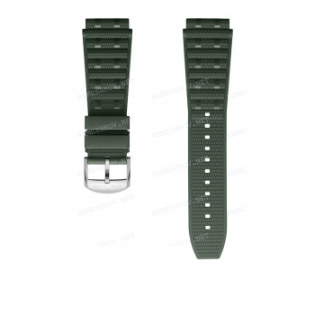 Ремешок для часов Breitling 20/18 мм, зеленый, каучук, M, без замка