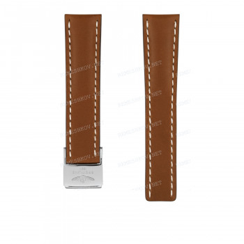 Ремешок для часов Breitling 22/20 мм, коричневый, кожа, M, без замка
