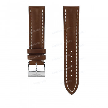 Ремешок для часов Breitling 22/20 мм, коричневый, кожа, L, без замка