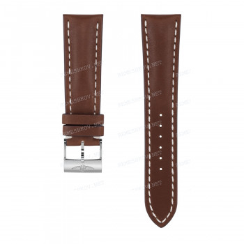 Ремешок для часов Breitling 24/20 мм, коричневый, кожа, L, без замка