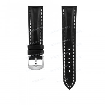 Ремешок для часов Breitling 21/18 мм, черный, кожа, L, без замка