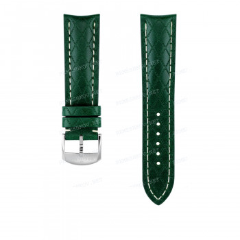 Ремешок для часов Breitling 22/20 мм, зеленый, кожа, M, без замка