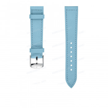 Ремешок для часов Breitling 18/16 мм, голубой, кожа, L, без замка