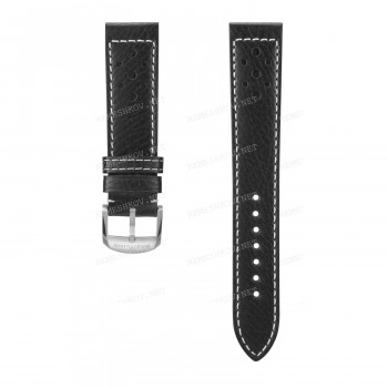 Ремешок для часов Breitling 20/18 мм, черный, кожа, M, без замка