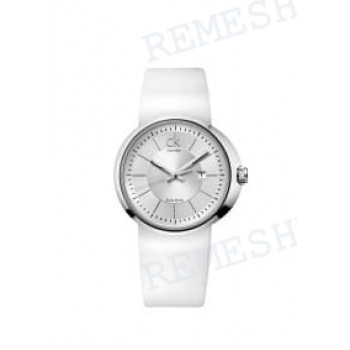 Ремешок для часов Calvin Klein K0H23, 21/18 мм, белый, теленок, интегрированный, стальная пряжка, cK Trust LADY (K0H)