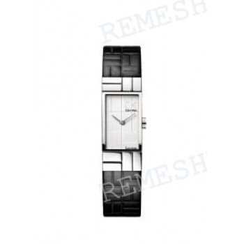Ремешок для часов Calvin Klein K0J23, 16/16 мм, черный, теленок с узором, 12 мм ширина выступа, стальная пряжка, ck Cobblestone LADY (CK0J)