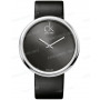 Ремешок для часов Calvin Klein K0V23, 22/22 мм, черный, теленок, интегрированный, стальная пряжка, cK Subtle LADY (K0V)