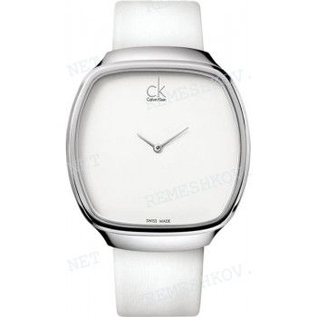 Ремешок для часов Calvin Klein K0W23, 22/20 мм, белый, теленок, стальная пряжка, cK Appeal LADY (CK0W)