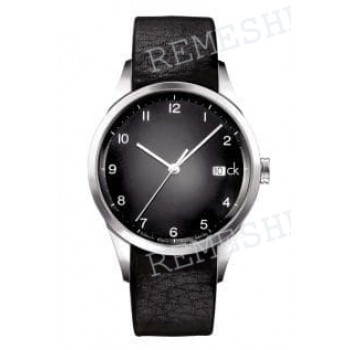 Ремешок для часов Calvin Klein K2222, 18/16 мм, черный, теленок, интегрированный, стальная пряжка, cK Bold MIDSIZE (CK22)