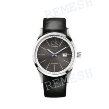 Ремешок для часов Calvin Klein K2221, K2241, K2246, 22/20 мм, черный, теленок, интегрированный, стальная пряжка, cK Bold GENT (CK22)