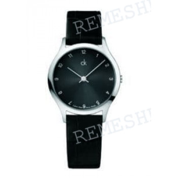 Ремешок для часов Calvin Klein K2622, 16/14 мм, черный, имитация крокодила, стальная пряжка, cK Classic MIDSIZE (CK26)