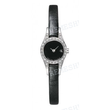 Ремешок для часов Calvin Klein K2723, 6/6 мм, черный, теленок, интегрированный, стальная пряжка, cK Mini (diamond set case) LADY (CK27)