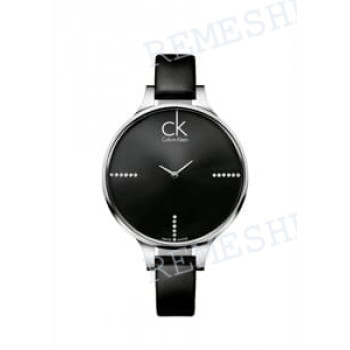 Ремешок для часов Calvin Klein K2B23, 12/12 мм, черный, теленок, стальная пряжка, cK Glow LADY (K2B)