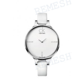 Ремешок для часов Calvin Klein K2B23, 12/12 мм, белый, теленок, стальная пряжка, cK Glow LADY (K2B)