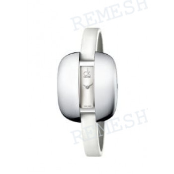 Ремешок для часов Calvin Klein K2E23, 9/9 мм, белый, теленок, стальная пряжка, cK Treasure LADY (K2E)