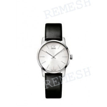 Ремешок для часов Calvin Klein K2G23, 16/16 мм, черный, теленок, стальная пряжка, CITY (K2G)