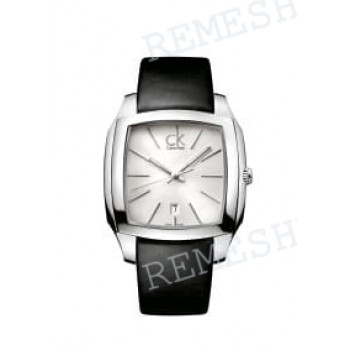 Ремешок для часов Calvin Klein K2K21, 22/20 мм, черный, теленок, интегрированный, стальная клипса, cK Recess GENT (K2K)