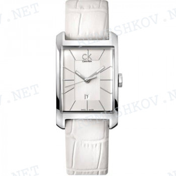 Ремешок для часов Calvin Klein K2M21, 22/22 мм, белый, имитация крокодила, стальная пряжка, cK window GENT (K2M)