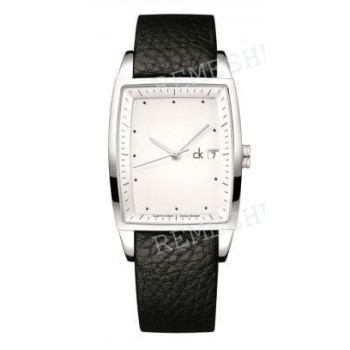 Ремешок для часов Calvin Klein K3021, 20/18 мм, темно-коричневый, теленок, интегрированный, стальная пряжка, cK Square GENT (CK30)