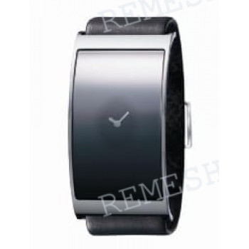 Ремешок для часов Calvin Klein K3425, 28/28 мм, черный, теленок, стальная пряжка, cK Flash LADY / LADY (CK34)