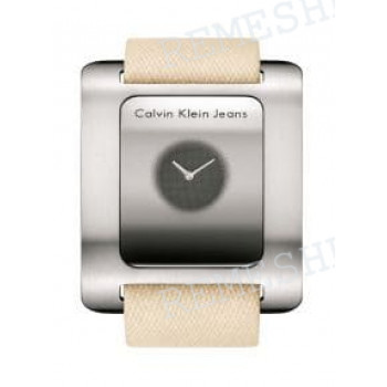 Ремешок для часов Calvin Klein K3715, 31/31 мм, бежевый, текстиль, стальная пряжка, CKJ Reflection LADY
