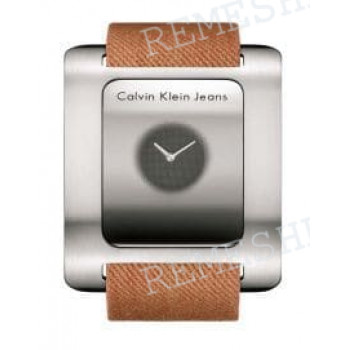 Ремешок для часов Calvin Klein K3715, 31/31 мм, рыжий, текстиль, стальная пряжка, CKJ Reflection LADY (CK37)